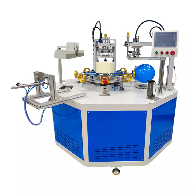 Automatisk 2 färg ballonger screentryckmaskin