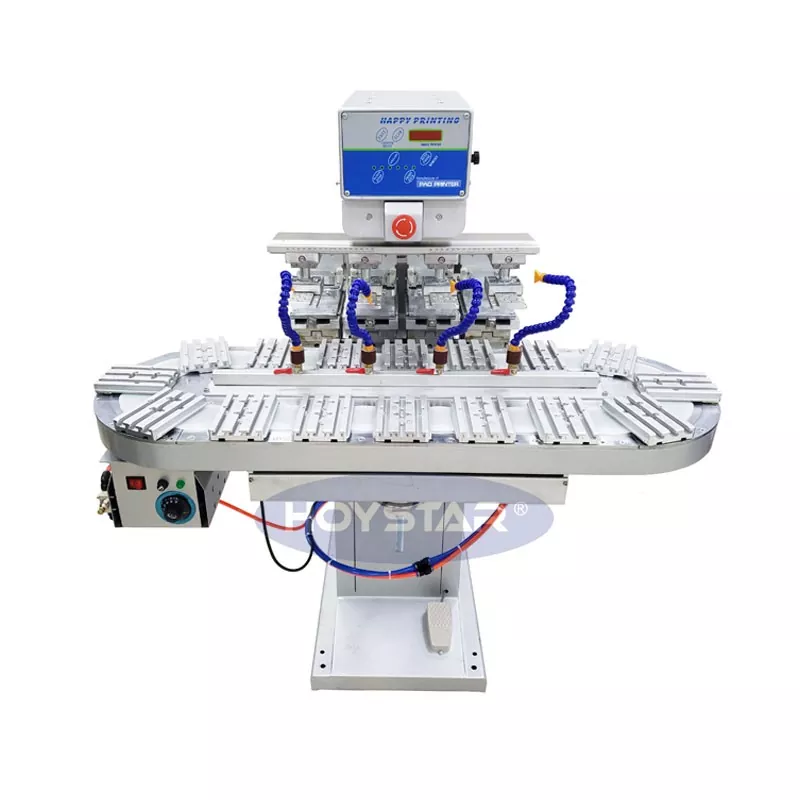 Stor storlek fyra färg pad skrivare med transportband